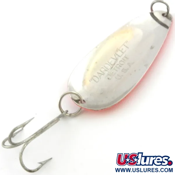 Dardevle Dardevlet Cucharilla, Naranja Rojo/Níquel, 21g, UV, #4010