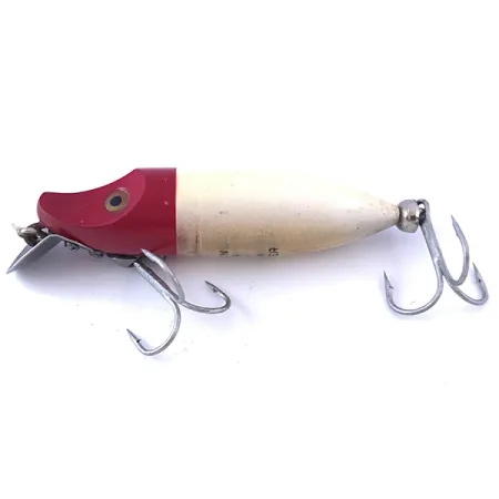 Heddon River Runt Señuelo, Rojo / Blanco, 12g, Babero Metálico, #4057