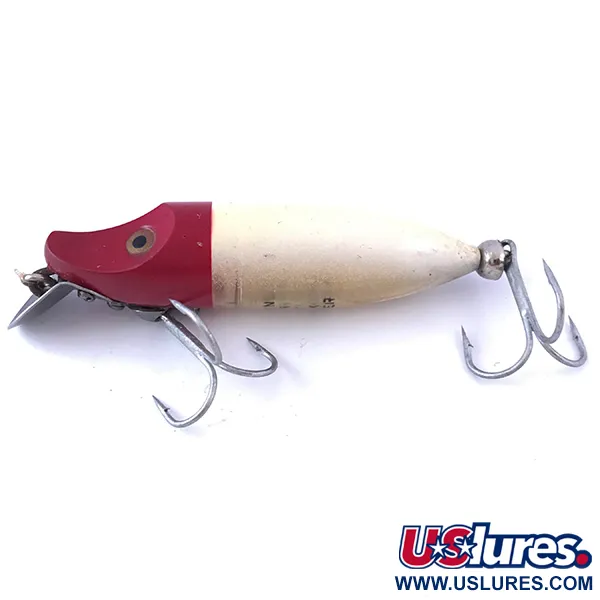 Heddon River Runt Señuelo, Rojo / Blanco, 12g, Babero Metálico, #4057