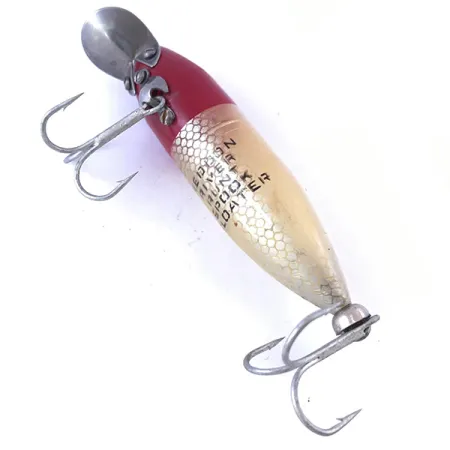 Heddon River Runt Señuelo, Rojo / Blanco, 12g, Babero Metálico, #4057