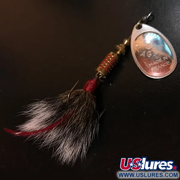 Mepps Aglia 3 dressed Cucharilla, Plata, 7.3g, Pelo ardilla, #4146