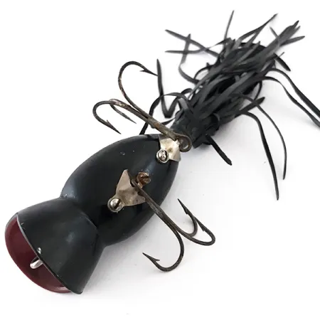 Fred Arbogast Hula Popper Señuelo Superficie, Negro/Rojo, 14g, #4165