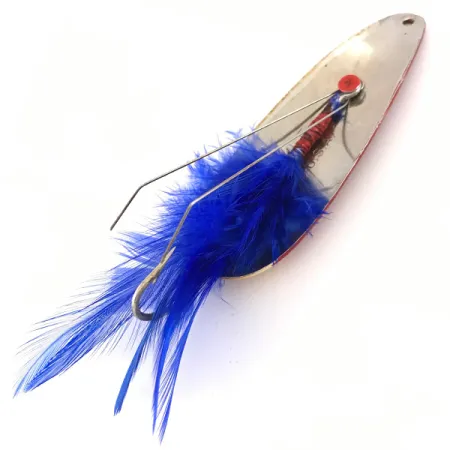 Eppinger Weedless Dardevle Cucharilla, Ivory/Red/Nickel/Blue, 28g, #4191
