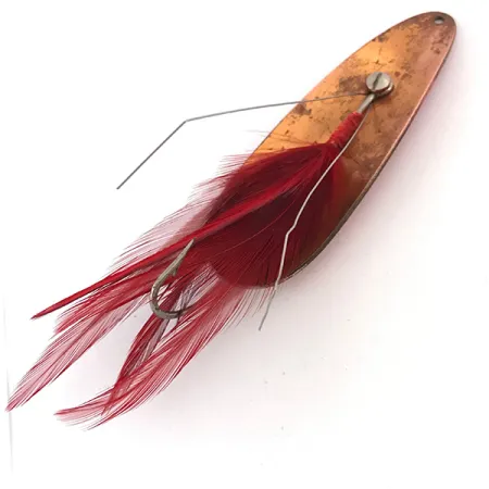 Eppinger Weedless Dardevle Cucharilla, Rojo/Blanco/Cobre, 28g, Antialgas, #4192