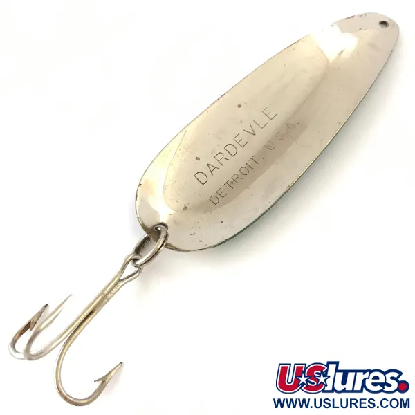 Eppinger Dardevle Cucharilla, Níquel/Verde/Blanco, 28g, Retro, #4201