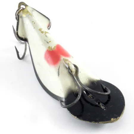 Buck Perry Spoonplug Cucharilla, Negro / Blanco, 10g, Vintage, #4235