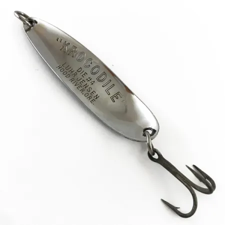 Luhr Jensen Krocodile Die #4 Cucharilla, Níquel/Rojo, 14g, Lance, #4240