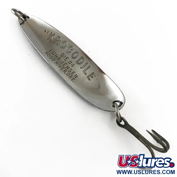 Luhr Jensen Krocodile Die #4 Cucharilla, Níquel/Rojo, 14g, Lance, #4240