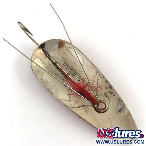 Eppinger Weedless Dardevle Dardevlet Cucharilla, Rojo/Blanco/Níquel, 21g, #4261