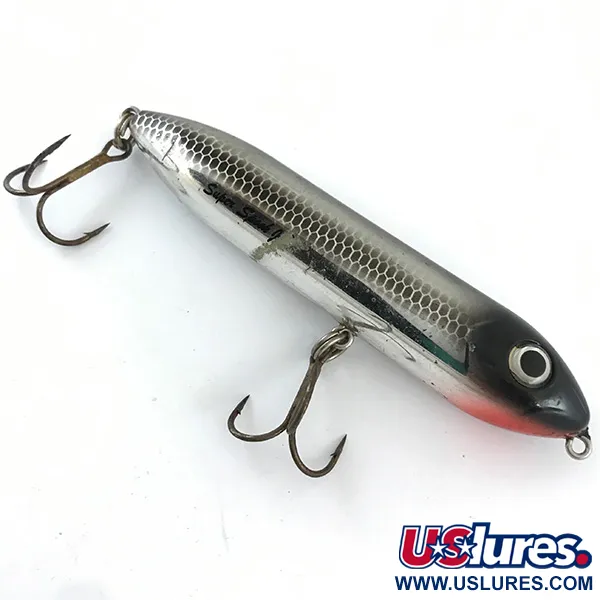 Heddon Zara Spook Señuelo Superficie, Black/Silver/Red, 12g, #4277