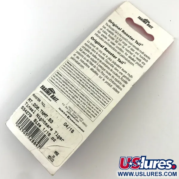 Worden’s Original Rooster Tail Señuelo, Fire Tiger, 1/16oz, #RT.208.TNMT.B3