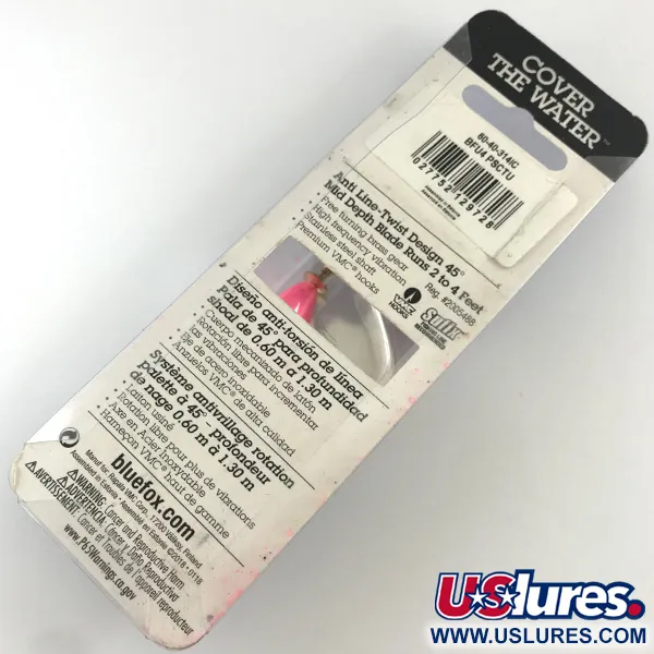 Blue Fox Super Vibrax 4 UV Cucharilla, Fluorescente, 10g, Brillo UV, #4324