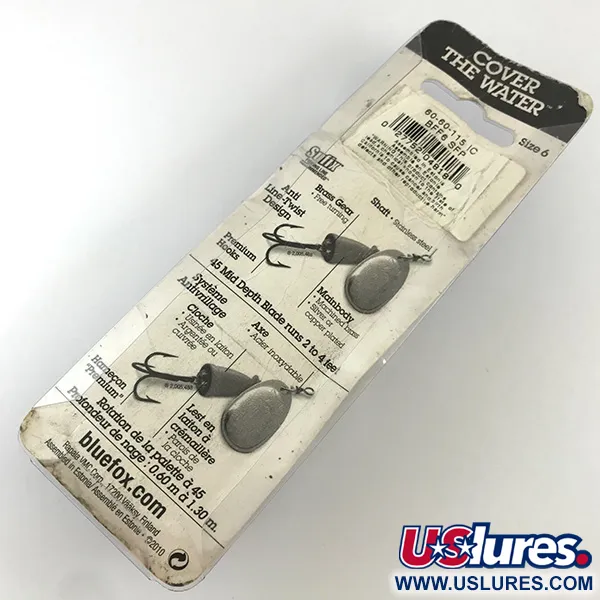 Blue Fox Super Vibrax 6 Fluo UV Cucharilla, Plata, 18g, UV, #4327