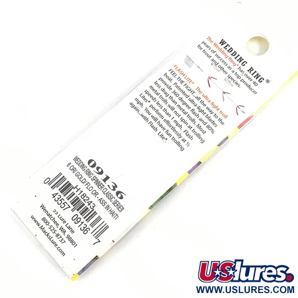 Mack's Lure Wedding Ring Spinner, Oro/Naranja Fluo, 2g, Estrás, #4328