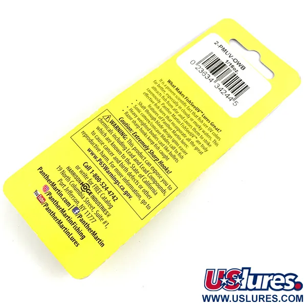 Panther Martin 2 UV Cucharilla, Rainbow UV Glow, 2,5g, UV, #4357