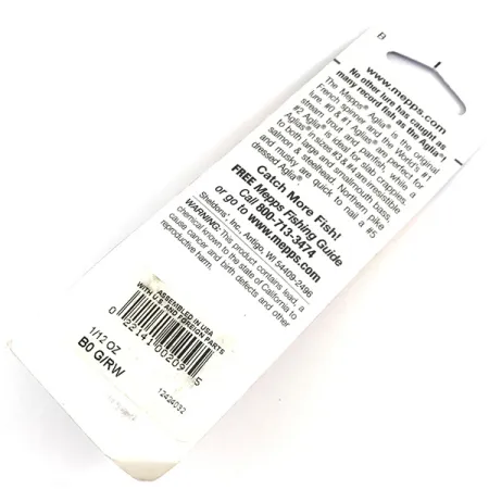 Mepps Aglia 0 Cucharilla, Rojo/Blanco, 2.5g, Hoja Listada, #4364