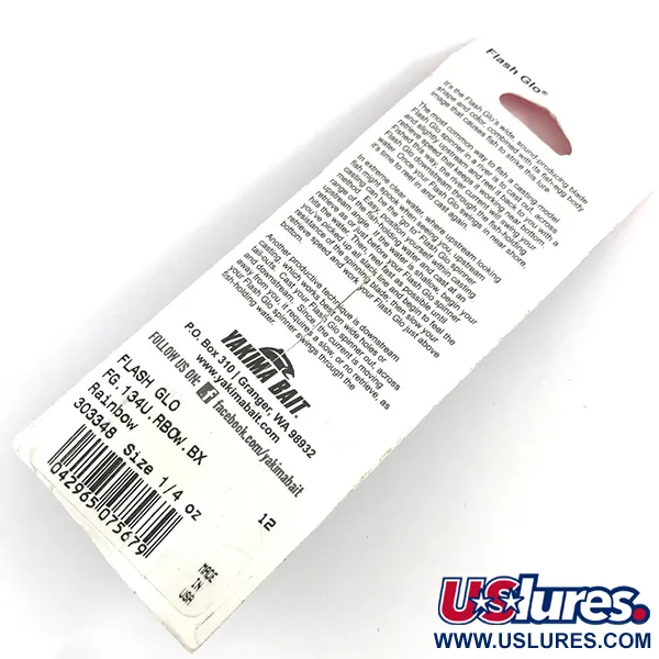 Yakima Bait Flash-GLO Cucharilla, Rojo/Blanco/Verde/Amarillo, 7g, #4365