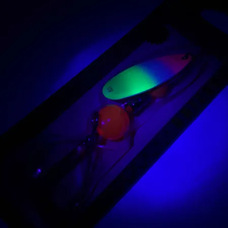 Yakima Bait Flash-GLO Cucharilla, Rojo/Blanco/Verde/Amarillo, 7g, #4365