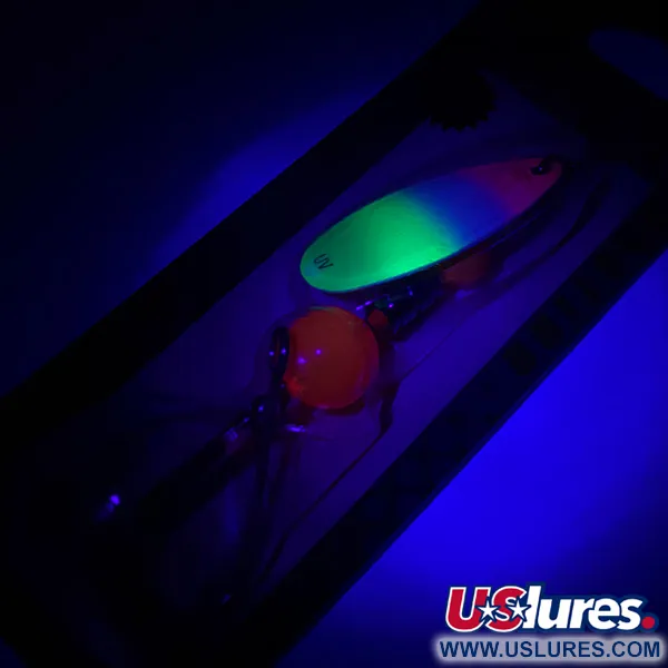 Yakima Bait Flash-GLO Cucharilla, Rojo/Blanco/Verde/Amarillo, 7g, #4365