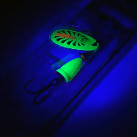 Blue Fox Super Vibrax 2 UV Cucharilla, Firetiger UV, 6g, Anti-torsión, #4366