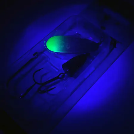 Blue Fox Super Vibrax 4 UV Cucharilla, Níquel/Negro/Amarillo, 10g, #4367