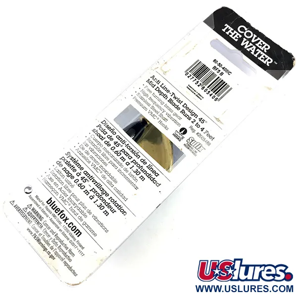 Blue Fox Super Vibrax 5 Cucharilla, Negro, 13g, Anti-torsión, #4369