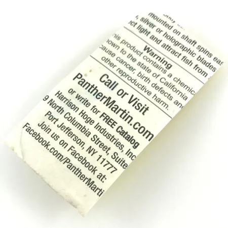 Panther Martin 1 Cucharilla, Plata, 2g, Montaje directo, #4371