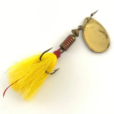 Mepps Aglia 3 dressed Spinner, Latón/Naranja, 7,3g, Bucktail, #4422