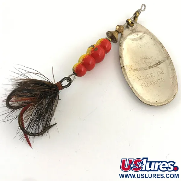 Mepps Aglia 5 Dressed Cucharilla, Plateado, 14g, Potera plumada, #4424