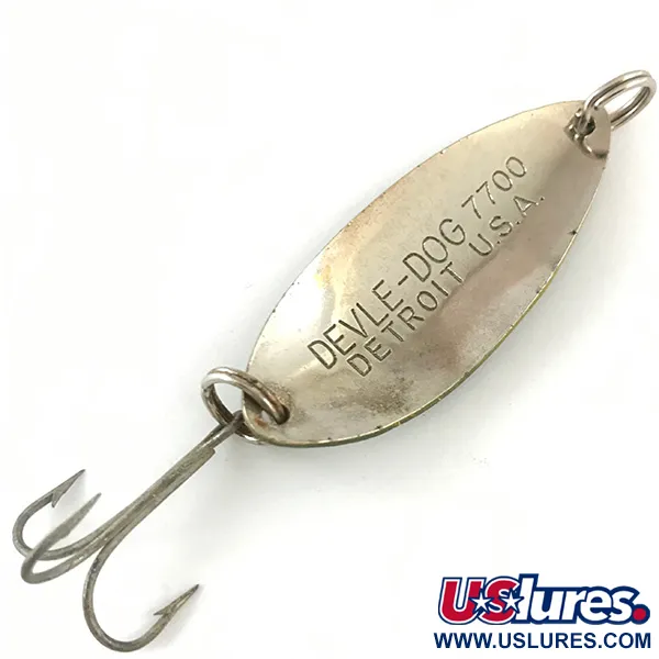 Dardevle Devle Dog 7700 Cuchara, Rana / Níquel, 14g, #4478