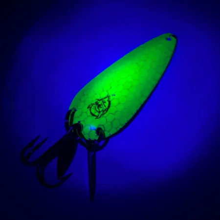 Eppinger Dardevle Imp Klicker UV Cucharilla, Fluorescent Green UV, 11g, #4481