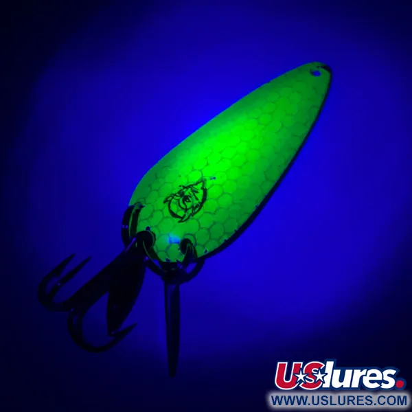 Eppinger Dardevle Imp Klicker UV Cucharilla, Fluorescent Green UV, 11g, #4481