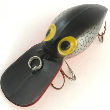 Storm Wiggle Wart Crankbait, Negro/Rojo/Gris, 11g, Sonajero, #4486