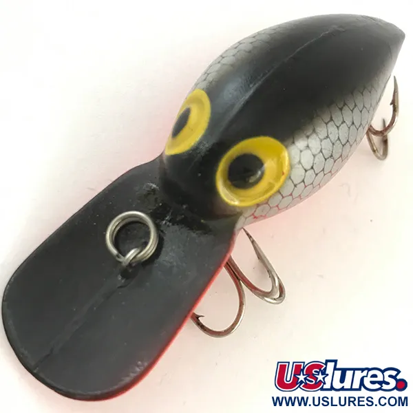 Storm Wiggle Wart Crankbait, Negro/Rojo/Gris, 11g, Sonajero, #4486