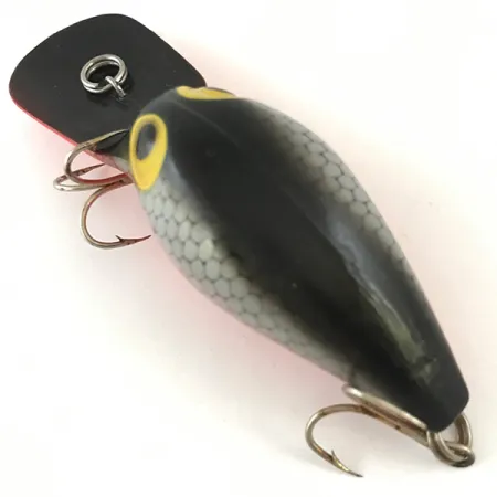 Storm Wiggle Wart Crankbait, Negro/Rojo/Gris, 11g, Sonajero, #4486