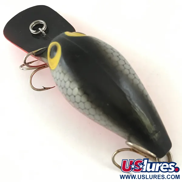 Storm Wiggle Wart Crankbait, Negro/Rojo/Gris, 11g, Sonajero, #4486
