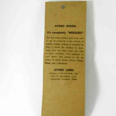 Hydro Lures Weedless Hydro Spoon Cucharilla, Amarillo/Rojo, 14g, #4510