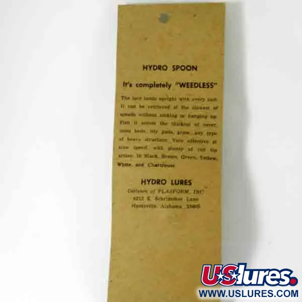 Hydro Lures Weedless Hydro Spoon Cucharilla, Amarillo/Rojo, 14g, #4510