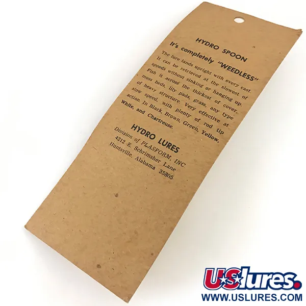 Hydro Lures Weedless Hydro Spoon Cucharilla Antialgas, Amarillo, 14g, #4559