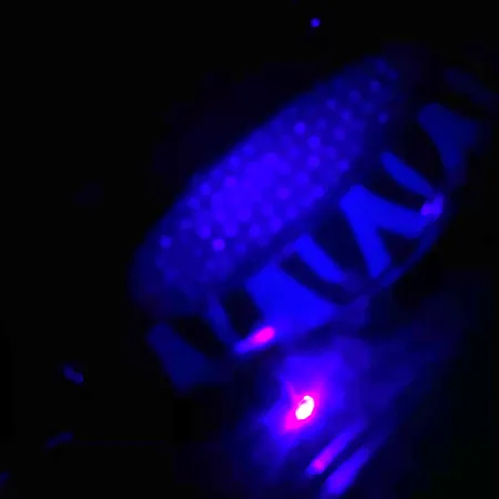 Blue Fox Rattlin Pixee UV Cucharilla, Níquel / Azul, 24g, UV, #4556