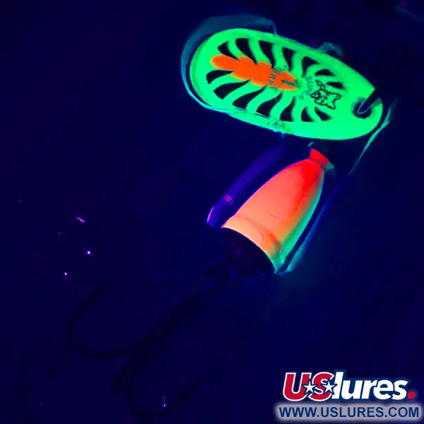 Blue Fox Super Vibrax 1 UV Cucharilla, Fire Tiger UV Glow, 4g, #4579