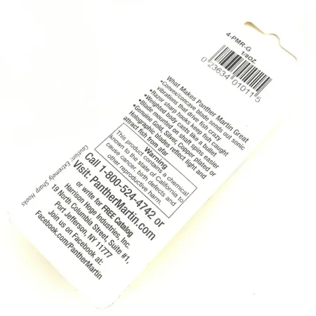 Panther Martin 4 Spinner, Dorado, 4g, hoja de oro real, #4583