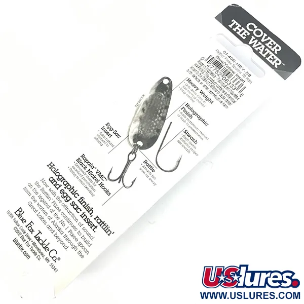 Blue Fox Rattlin Pixee UV Cucharilla, Azul/Amarillo, 24g, Sonar, #4590