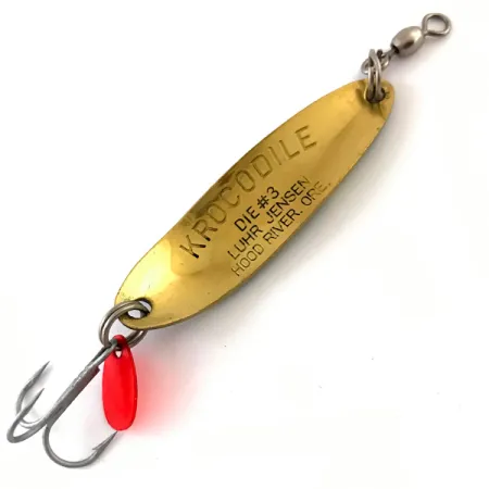 Luhr Jensen Krocodile Die #3 Cucharilla, Frog / Latón, 10g, #4615