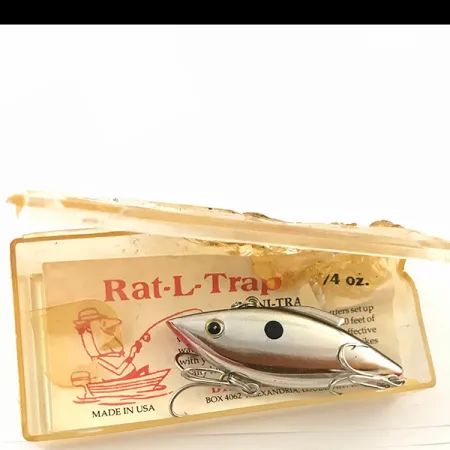Bill Lewis Rat-L-Trap Lipless Crankbait, Plateado, 10g, Vintage, #4622