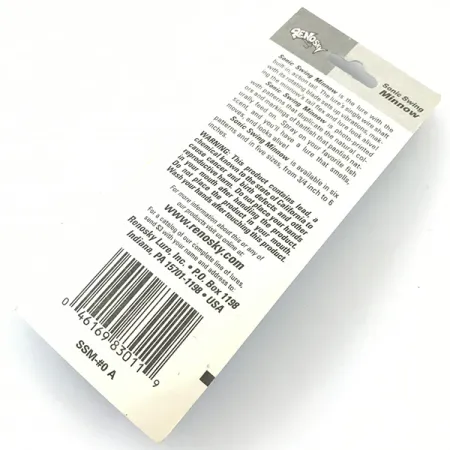 Renosky Sonic Swing Minnow 0 Señuelo, Plata, 2g, Tail-Flex, #4639