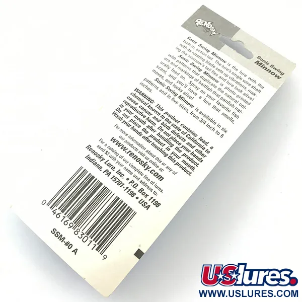 Renosky Sonic Swing Minnow 0 Señuelo, Plata, 2g, Tail-Flex, #4639