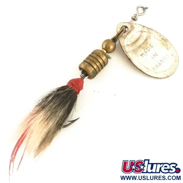 Mepps Aglia 1 dressed Cucharilla, Plata, 3.5g, Triple con pluma, #4723