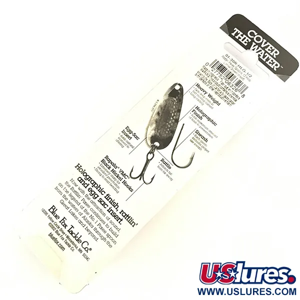 Blue Fox Rattlin Pixee UV Cucharilla, Rainbow Herring, 14g, UV Glow, #4737