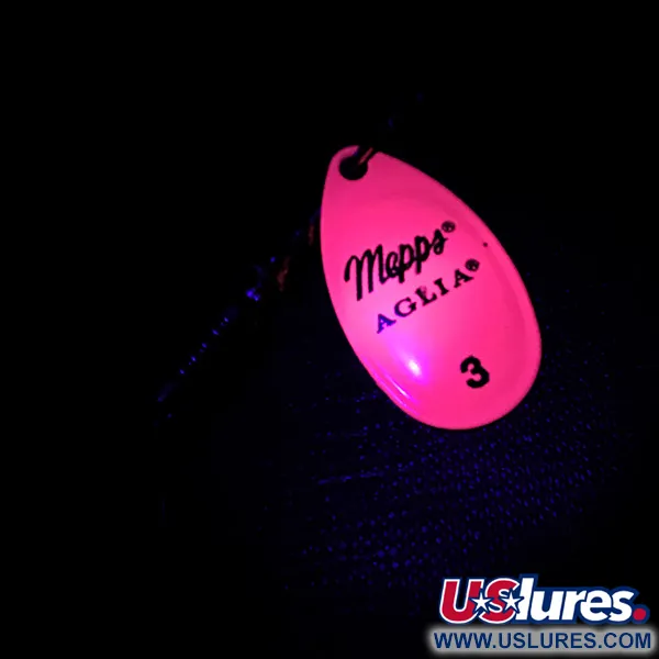 Mepps Aglia 3 Hot Pink UV Cucharilla, Rosa, 7g, Reactivo UV, #4753